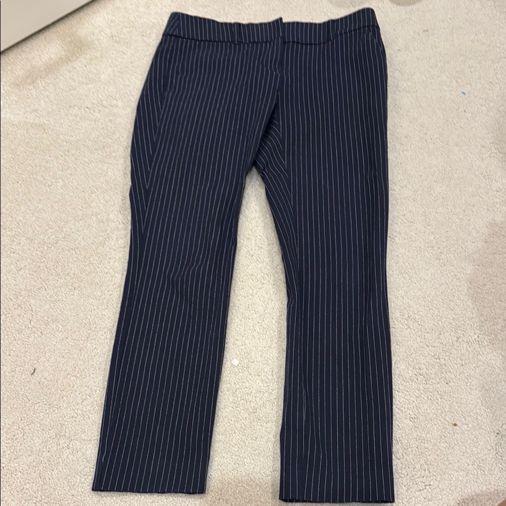 LOFT Navy Pinstripes Dress Pants